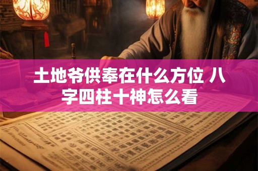详细阅读:土地爷供奉在什么方位 八字四柱十神怎么看 土地爷供奉在什么方位 八字四柱十神怎么看