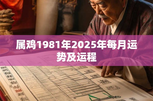属鸡1981年2025年每月运势及运程