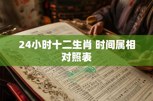 24小时十二生肖 时间属相对照表