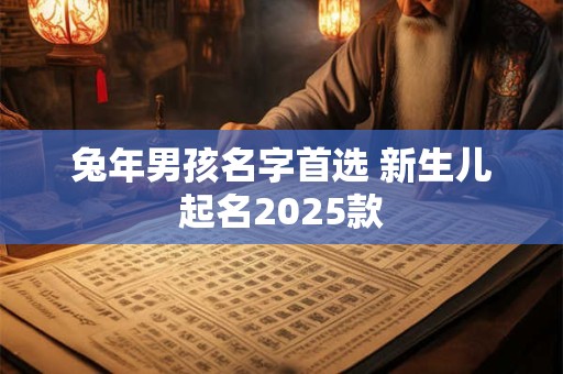 兔年男孩名字首选 新生儿起名2025款