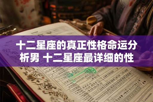 十二星座的真正性格命运分析男 十二星座最详细的性格男