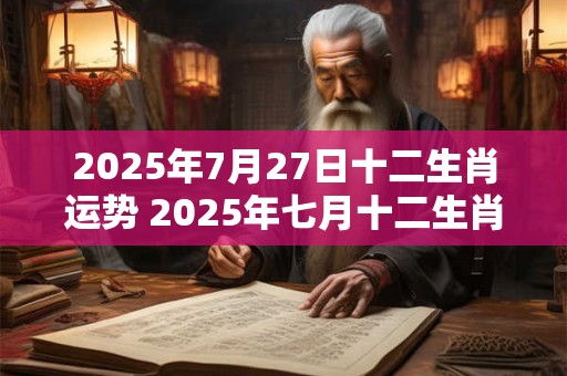 2025年7月27日十二生肖运势 2025年七月十二生肖运势如何