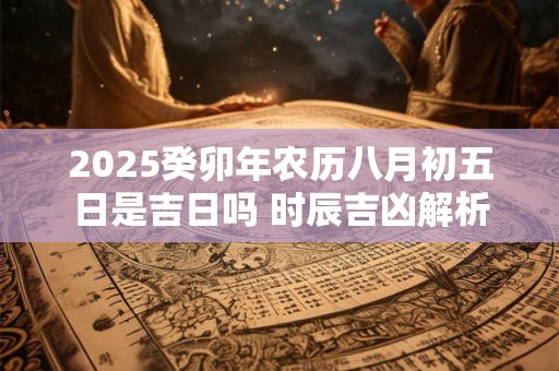 2025癸卯年农历八月初五日是吉日吗 时辰吉凶解析