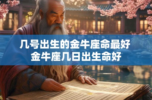 几号出生的金牛座命最好 金牛座几日出生命好