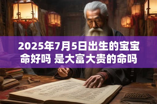 2025年7月5日出生的宝宝命好吗 是大富大贵的命吗
