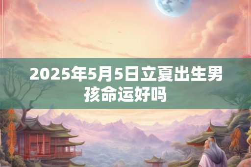 2025年5月5日立夏出生男孩命运好吗