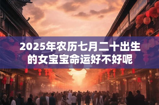 2025年农历七月二十出生的女宝宝命运好不好呢