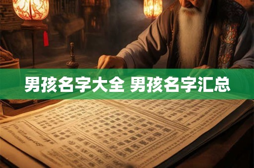 男孩名字大全 男孩名字汇总