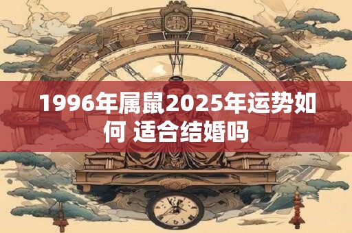 1996年属鼠2025年运势如何 适合结婚吗