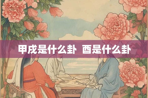 甲戌是什么卦  酉是什么卦