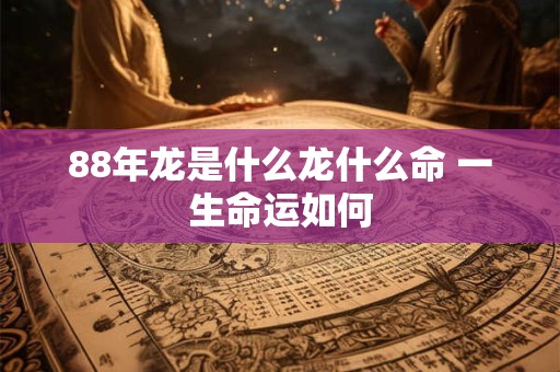 88年龙是什么龙什么命 一生命运如何