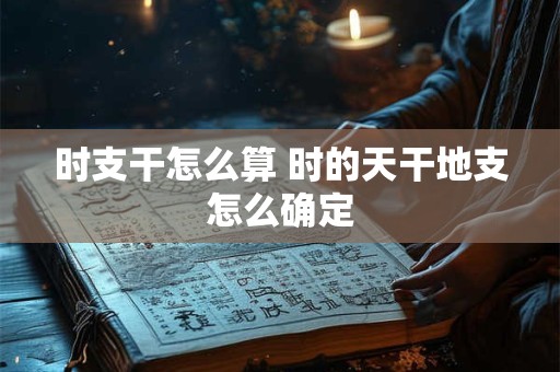 时支干怎么算 时的天干地支怎么确定
