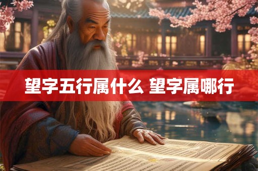 望字五行属什么 望字属哪行