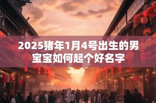 2026猪年1月4号出生的男宝宝如何起个好名字 2026猪年1月4号出生的男宝宝如何起个好名字