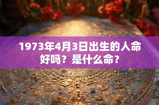 1973年4月3日出生的人命好吗？是什么命？