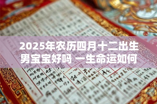 2025年农历四月十二出生男宝宝好吗 一生命运如何