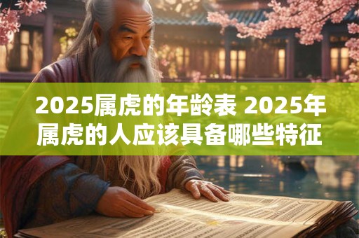 2025属虎的年龄表 2025年属虎的人应该具备哪些特征