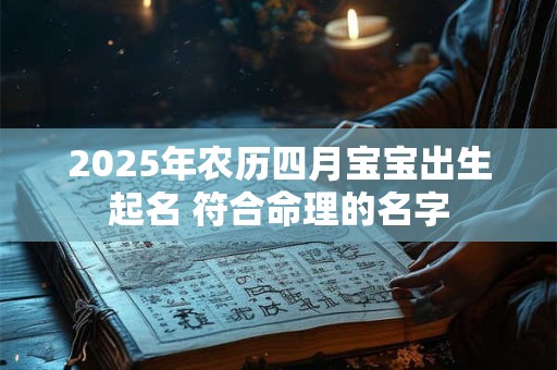 2026年农历四月宝宝出生起名 符合命理的名字