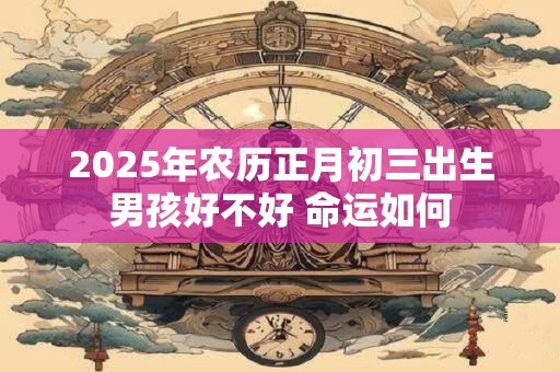 2025年农历正月初三出生男孩好不好 命运如何