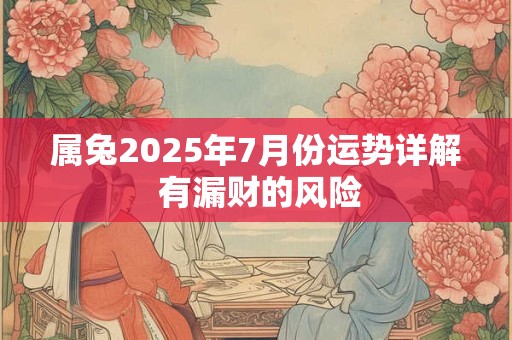 属兔2025年7月份运势详解 有漏财的风险