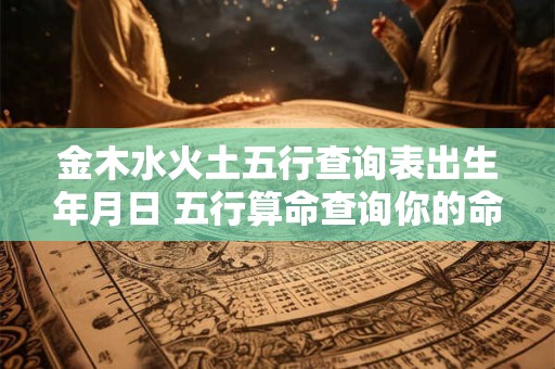 金木水火土五行查询表出生年月日 五行算命查询你的命格