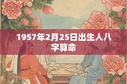 1957年2月25日出生人八字算命