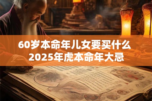 60岁本命年儿女要买什么 2025年虎本命年大忌