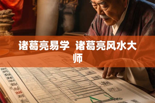 诸葛亮易学  诸葛亮风水大师