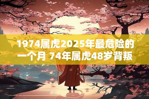 1974属虎2026年最危险的一个月 74年属虎48岁背叛婚姻