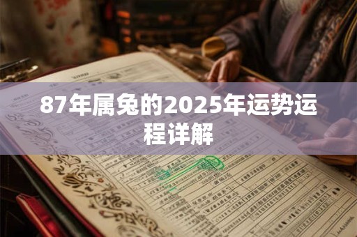 87年属兔的2025年运势运程详解
