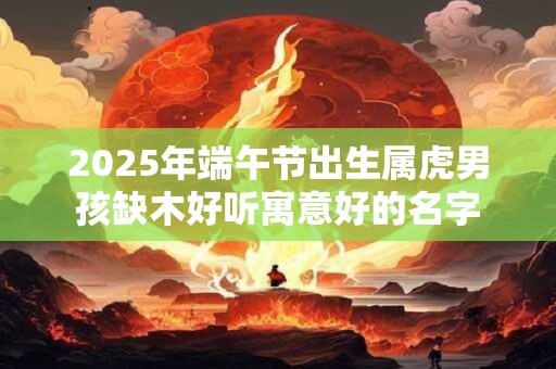 2025年端午节出生属虎男孩缺木好听寓意好的名字