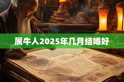属牛人2025年几月结婚好