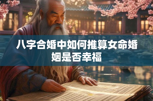 八字合婚中如何推算女命婚姻是否幸福