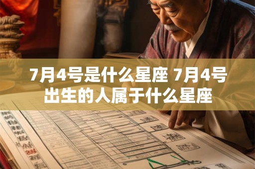7月4号是什么星座 7月4号出生的人属于什么星座