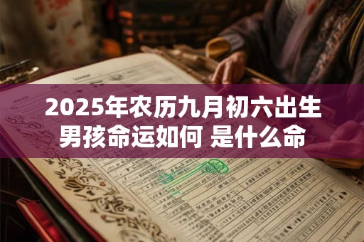 2025年农历九月初六出生男孩命运如何 是什么命