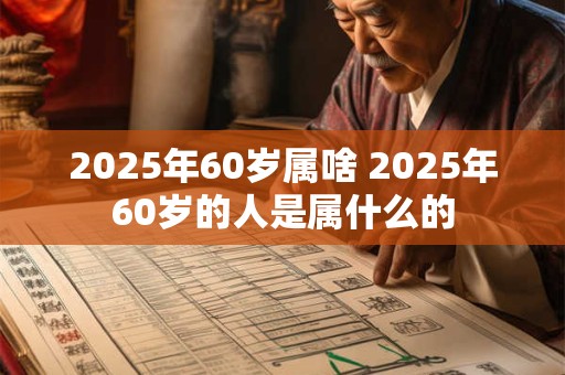 2025年60岁属啥 2025年60岁的人是属什么的