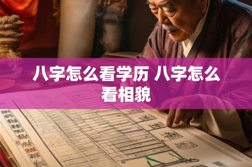 八字怎么看学历 八字怎么看相貌