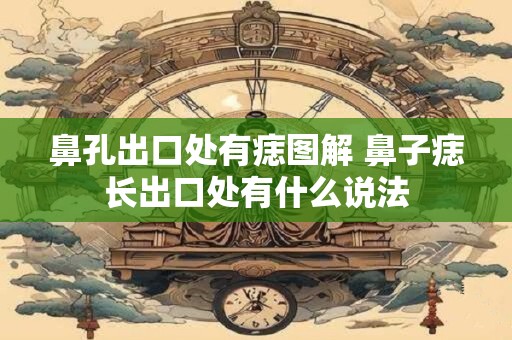 鼻孔出口处有痣图解 鼻子痣长出口处有什么说法