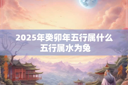 2025年癸卯年五行属什么 五行属水为兔