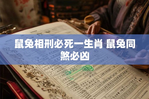 鼠兔相刑必死一生肖 鼠兔同煞必凶