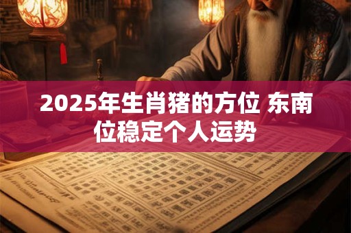 2025年生肖猪的方位 东南位稳定个人运势