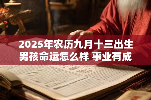 2025年农历九月十三出生男孩命运怎么样 事业有成吗