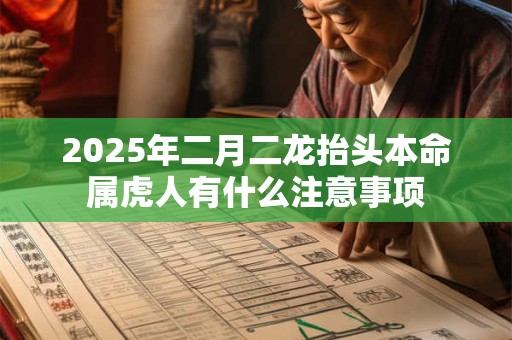 2025年二月二龙抬头本命属虎人有什么注意事项