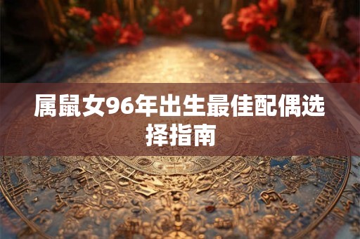 属鼠女96年出生最佳配偶选择指南