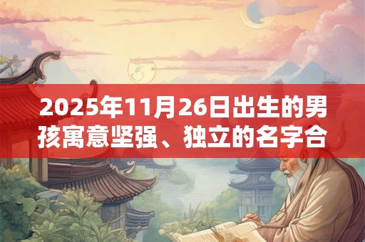 2025年11月26日出生的男孩寓意坚强、独立的名字合集