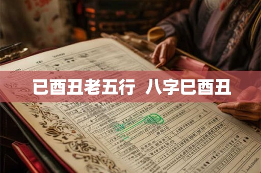 已酉丑老五行  八字巳酉丑