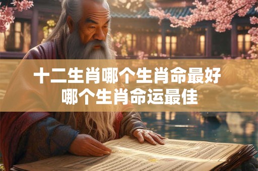 十二生肖哪个生肖命最好 哪个生肖命运最佳
