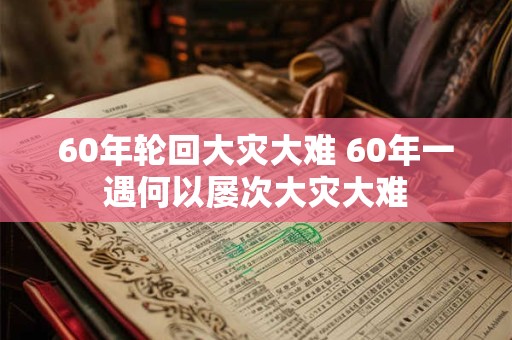 60年轮回大灾大难 60年一遇何以屡次大灾大难