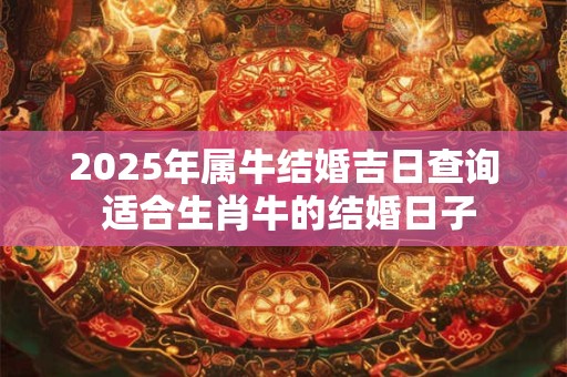 2025年属牛结婚吉日查询 适合生肖牛的结婚日子