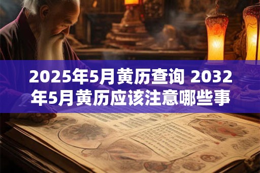 2025年5月黄历查询 2032年5月黄历应该注意哪些事项